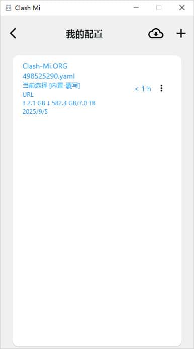 Clash Mi 成功导入配置文件